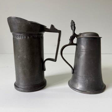 Bécher de mesure - Étain - 1850-1900 - Clapet et gobelet