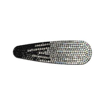 Haarspeld Klikklak 8cm - Glitter Steentjes - Zwart Zilver, Nieuw