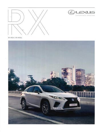 2020 LEXUS RX 450H HYBRID BROCHURE NEDERLANDS