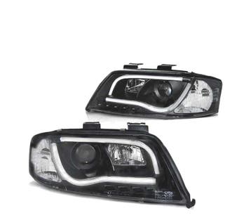 Phares Led Pour Audi A6 06.01-05.04 Tru Drl Ece-R87 Noir, Verzenden