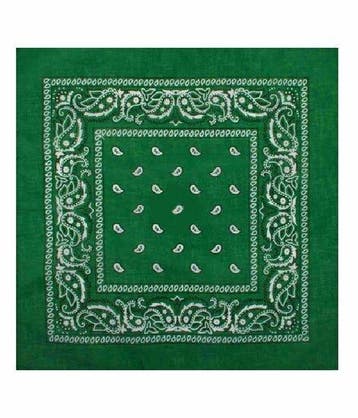 Haarband Bandana Zakdoek 55cm – Paisley Print – Groen, Handtassen en Accessoires, Nieuw