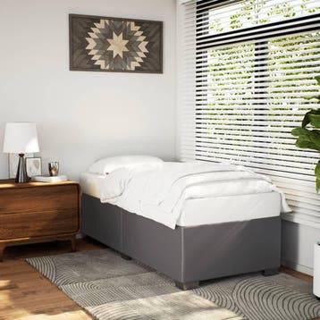 vidaXL Bedframe kunstleer grijs 80x200 cm, Huis en Inrichting, Slaapkamer | Bedden, Verzenden, Nieuw