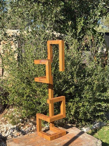 Ana Lucia B.M - Sculpture Corten - XL - No Reserve, Antiek en Kunst