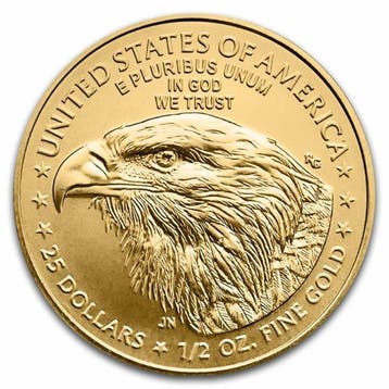Verenigde Staten. 25 Dollars 2025 1/2 oz $25 USD American, Postzegels en Munten, Edelmetalen en Baren