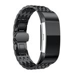 Fitbit Charge 2 Gevlochten Stalen Armband - Zwart -, Verzenden, Nieuw