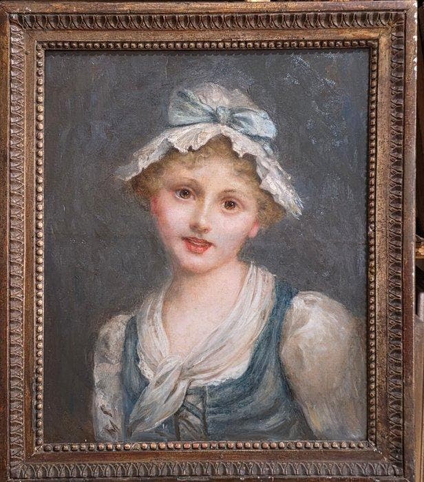 Jean-Baptiste Greuze(1725-1905), Ambito di - Ritratto di, Antiquités & Art, Art | Peinture | Classique