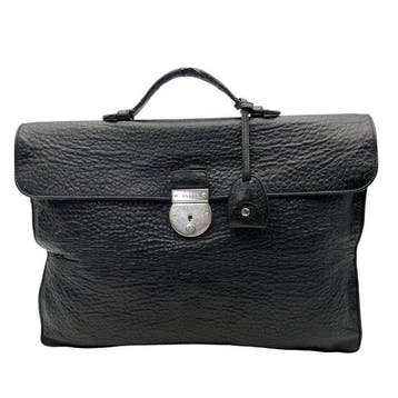 Gucci - Shrunken Leather Briefcase Black Silver Lock, Nieuw