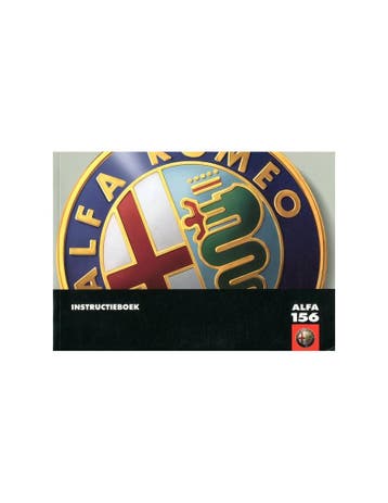 2002 ALFA ROMEO 156 INSTRUCTIEBOEKJE NEDERLANDS