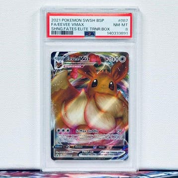 Pokémon Graded card - FA/EEVEE VMAX #087 - Pokémon - PSA 8, Nieuw
