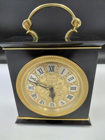 Bureauklok - Marmer, Messing - 1960-1970 - Jaeger LeCoultre