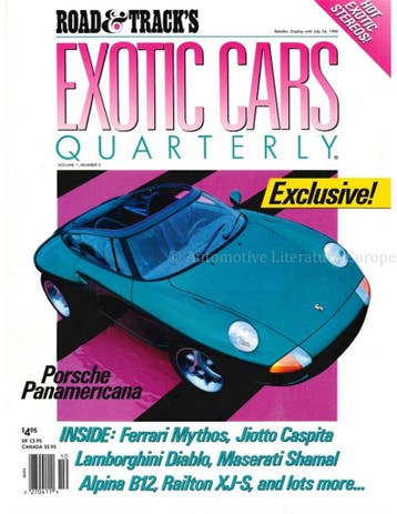 1990 ROAD AND TRACK EXOTIC CARS QUARTERLY VOL.1, NR.2, Nieuw