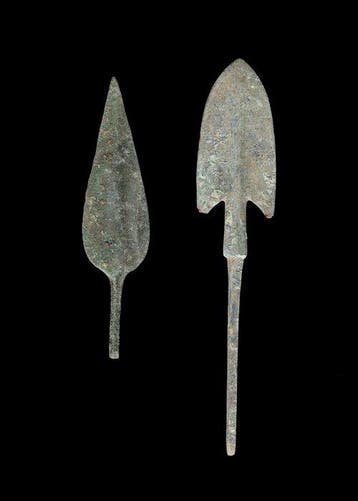 Âge du bronze Bronze Paire de pointes de flèche (2) (Sans
