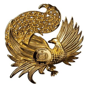 Samoa. 5 Dollars 2025 Phoenix 2 oz Proof-like (.999)