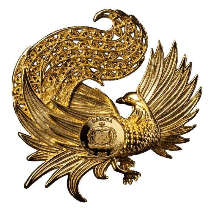 Samoa. 5 Dollars 2025 Phoenix 2 oz Proof-like (.999), Postzegels en Munten, Munten | Europa | Niet-Euromunten