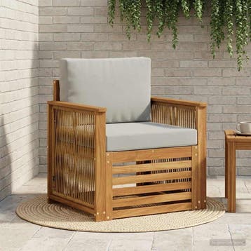 vidaXL Buiten Midden Sofa Naturel, Verzenden