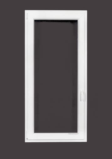 PVC raam draai kiep b80xh170 cm wit, Gevelraam of Ruit, 80 tot 120 cm, Nieuw, Dubbelglas