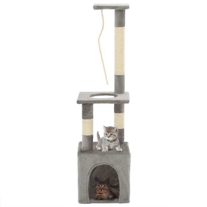 vidaXL Kattenkrabpaal met sisal krabpalen 109 cm grijs, Dieren en Toebehoren, Katten-accessoires, Nieuw, Verzenden