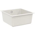 vidaXL Wasbak Wit 430 x 460 mm 80% Kwarts en 20% Hars, Huis en Inrichting, Verzenden, Nieuw