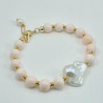 Corail - Argent, Plaqué or - Bracelet - Corail rose et perle, Collections