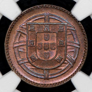 Portugal. Republic. 1 Centavo 1918 - NGC - MS 64 (Zonder, Postzegels en Munten