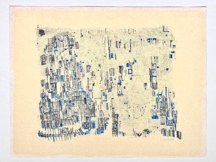 Maria Helena Vieira Da Silva (1908-1992) - Variations sur un, Antiquités & Art, Antiquités | Autres Antiquités