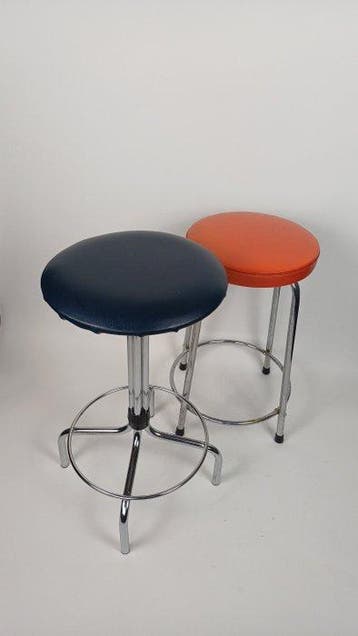 Brabantia - Kruk (2) - Staal, Vinyl - Twee Vintage Krukken, Antiek en Kunst