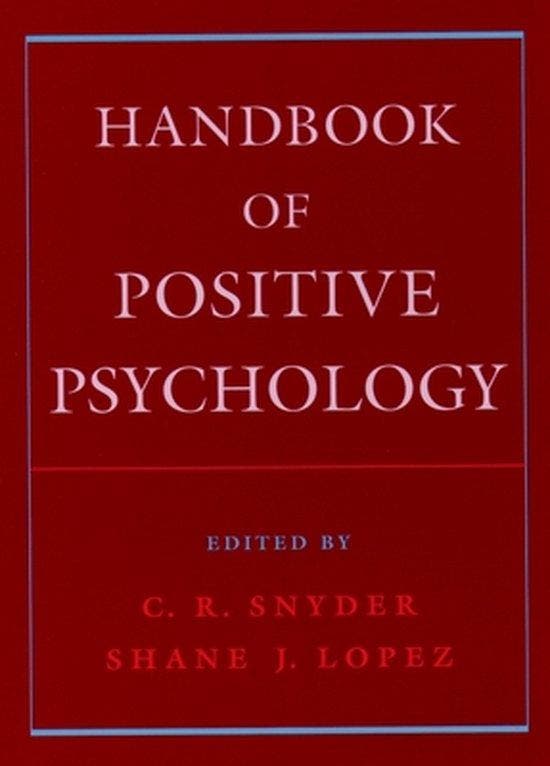 Handbook of Positive Psychology - C.R. Snyder - 978019518279, Boeken, Psychologie, Verzenden