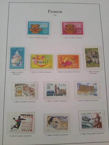 France 2001/2001 - Collection complète, Gestempeld