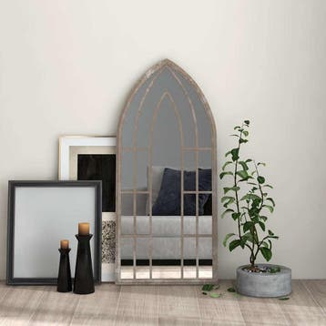 vidaXL Spiegel 100x45 cm ijzer zandkleurig, Huis en Inrichting, Verzenden, Nieuw