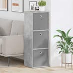 vidaXL Dressoir met lade Beton Grijs 35 x 32 x 99,5 cm, Huis en Inrichting, Verzenden, Nieuw