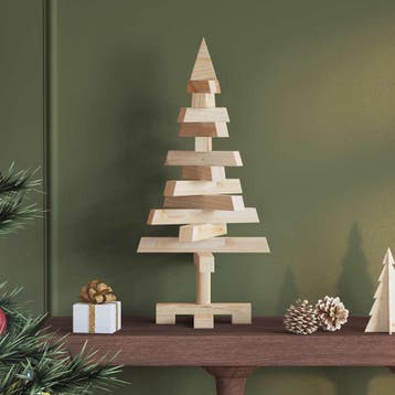 vidaXL Houten kerstboom KOTKA 60 cm Massief grenenhout, Verzenden, Nieuw