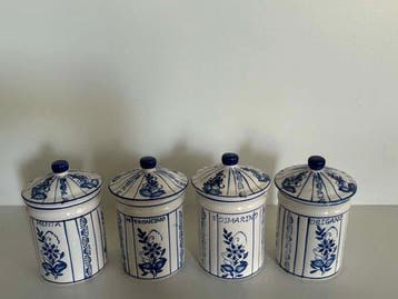 Pot (4) - Majolique traditionnelle - Faïence - Pots dherbes