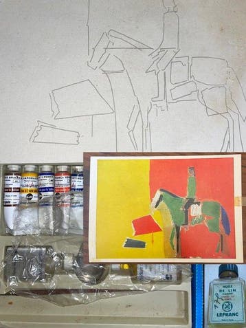 Nicolas de Staël ( 1914-1955 ) - Figure à Cheval, Antiek en Kunst