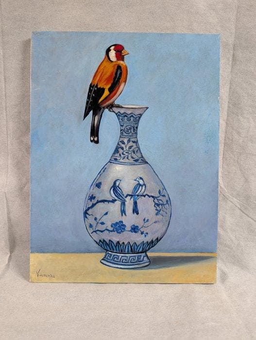 Valerio Altamira - Cardellino, Antiquités & Art, Art | Peinture | Classique