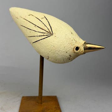 Ewa Budzowska - sculptuur, NO RESERVE- BIRD- (decorated 24