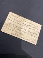 Emile ZOLA - Carte autographe signée sur son parapluie avec