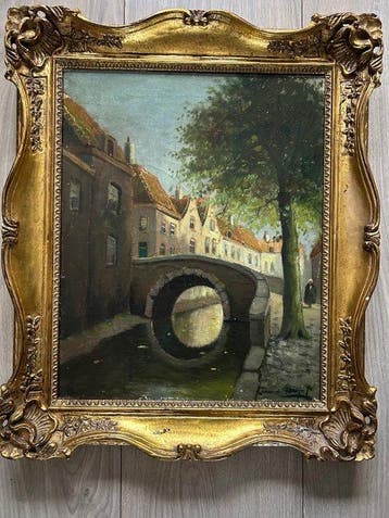 Chris de Bruijn Jr. (1901 - 1974) - Stadsgezicht, Antiek en Kunst