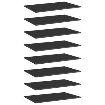 vidaXL Wandschappen 8 st 80x50x1,5 cm bewerkt hout hoogglans, Huis en Inrichting, Woonaccessoires | Wandplanken en Boekenplanken