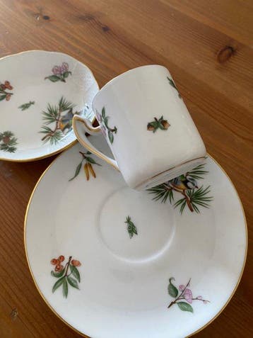 Herend - Tasse et soucoupe - Porcelaine - Herend Mocca Trio, Antiquités & Art