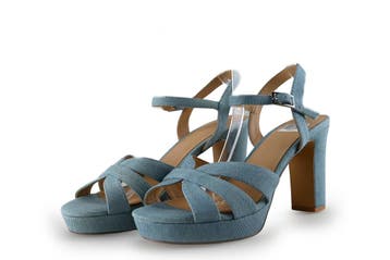Manfield Sandalen in maat 42 Blauw, Kleding | Dames, Schoenen, Sandalen of Muiltjes, Zo goed als nieuw, Manfield, Verzenden