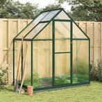 vidaXL Tuinkas met basisframe 169x114x202 cm aluminium groen, Verzenden
