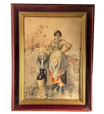 Leonardo De Lisio - Giovane donna alla fontana