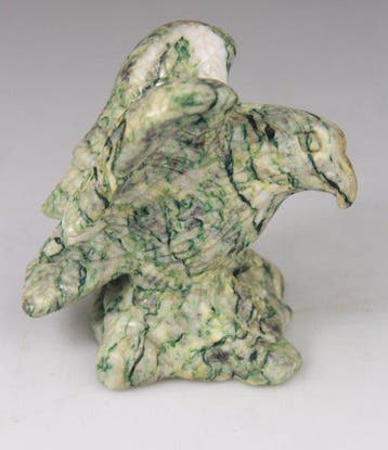 Chinese Carved Stone Pierre Dure Bird Aigle Statue Chine -