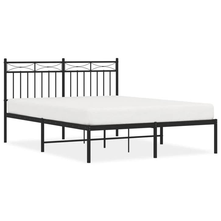 Bedframe 140x190 Zwart | 52% korting - Retour deal!, Huis en Inrichting, Slaapkamer | Bedden, 140 cm, 190 cm of minder, Zwart