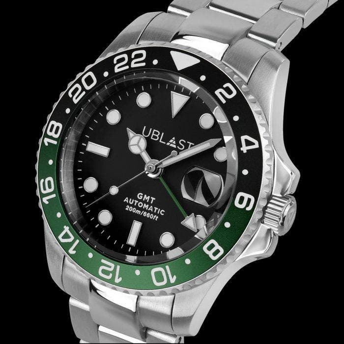 Ublast - Automatic Diver GMT - 20 ATM - UBDGM40BGN - Heren -, Handtassen en Accessoires, Horloges | Heren