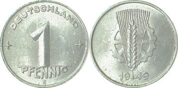 Duitsland 1 Pfennig Ddr 1949 E J1501 bfr aluminium, Verzenden, België