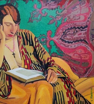 Vera Moiseeva - Jeune fille en robe de soie