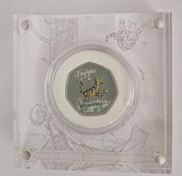 Verenigd Koninkrijk. 50 Pence 2020-2022, Tigger 3 x, Postzegels en Munten