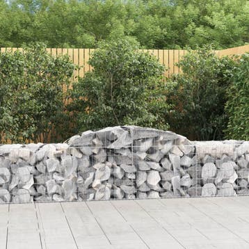 vidaXL Schanskorven 10 st gewelfd 300x50x60/80 cm, Tuin en Terras, Verzenden, Nieuw