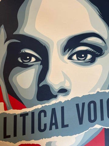 Shepard Fairey (OBEY) - Defend Democracy - Political Voice -